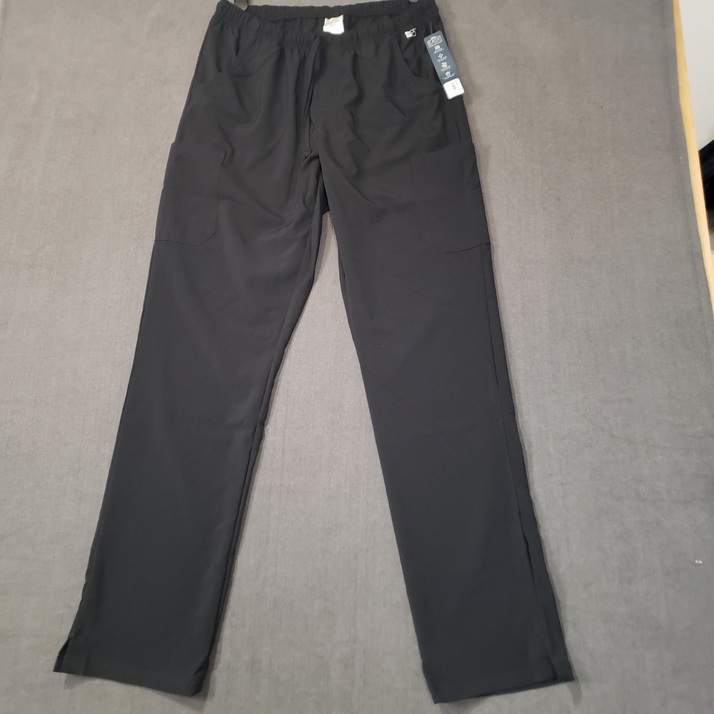 Easy Stretch Scrub Pants Womens MT‎ Black BU478 Cargo Tall Moisture Wicking NEW